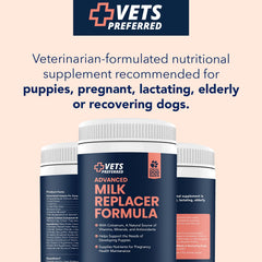 Vets Preferred Puppy Milk puppy feeding bowl highlights ready-to-feed option