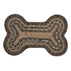 VHC Brands Espresso indoor-outdoor pet mat in action under bowls, waterproof protection.