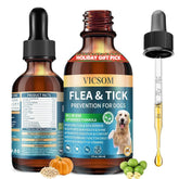 VICSOM natural flea-tick drops bottle for dog preventive care and easy dosing