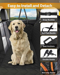 Victoper dog car seat cover nonslip underside keeps the seat in place on rough roads
