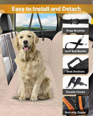 Victoper dog seat cover scratch-proof material shields your car upholstery on rugged adventures