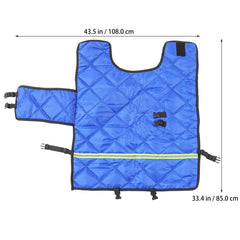 VILLCASE calf warm coat blue back view highlighting snug fit for winter wear