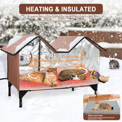 VILRAK insulated-foil cat house interior stays cozy in cold weather.
