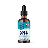 Vimergy Cat's Claw Liquid bottle pour highlights a 10x concentrate for daily wellness
