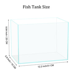 Vimvins 3-gallon dimensions 31x15x25cm demonstrates a compact desk-friendly setup