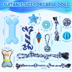 Vinsot rope-ball toy promotes interactive fetch and strong chewing for bigger dogs.