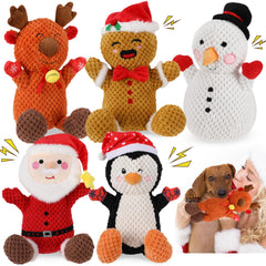 Vinsot pineapple pattern Santa toy close-up for engaging squeaky playtime