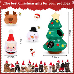 Vinsot Santa plush dog toy for interactive holiday play.