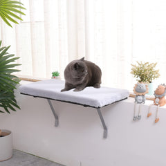 VIPACE cat window perch plush cover provides cozy resting space in gray fabric