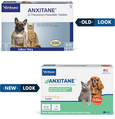 Virbac Anxitane tablets half-tablet dosing for small dogs and cats