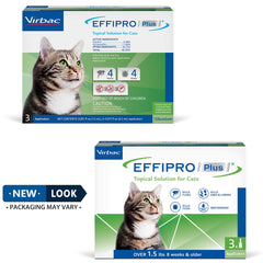 Virbac Effipro Plus cats show flea eggs and larvae control.