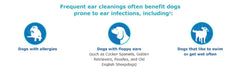 Virbac Epi-Otic Advanced Ear Cleanser close-up highlighting non-irritating formulation.