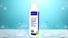 Virbac Keratolux Shampoo demonstrates scales removal during grooming.