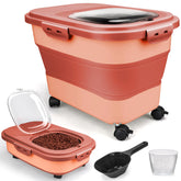 Viretec collapsible dog food storage saves space while holding up to 20 lbs.