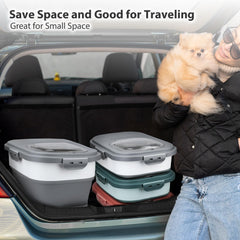 Viretec dog food container BPA-free material keeps contents safe and fresh.