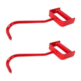 VIRTIONZ 11-inch red hay hook front view showing forged steel strength for heavy bale handling