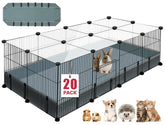 VISCOO 20-panel playpen assembled for safe indoor playtime and versatile setup.