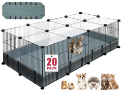 VISCOO 20-panel playpen assembled for safe indoor playtime and versatile setup.