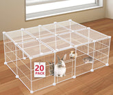 VISCOO 20-panels playpen assembly showing modular setup for flexible pet space