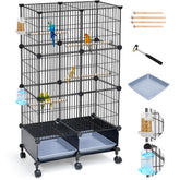 VISCOO 46-inch bird cage front view showing spacious interior for social birds.