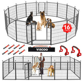 Viscoo dog playpen outdoor 16 panels 40-high creates a safe, spacious play area for dogs.