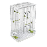 Vision M02 wire bird cage provides a spacious interior for budgies, finches and canaries.