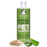 Vital Pet Life dog shampoo with oatmeal foaming lather for a soft coat