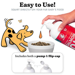 Vital Pet Life Salmon Oil nourishes a cat’s coat softness