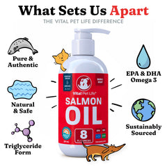 Vital Pet Life Salmon Oil dog and cat use in meals