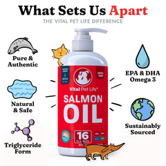 Vital Pet Life salmon oil for skin support moisturized pets