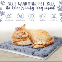 VitalCozy cat mat on sofa in grey demonstrates indoor comfort and warmth
