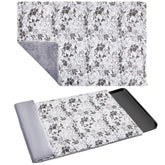 VitalCozy dog crate pan cover with hemp flower double-sided design for cozy warmth and comfort.