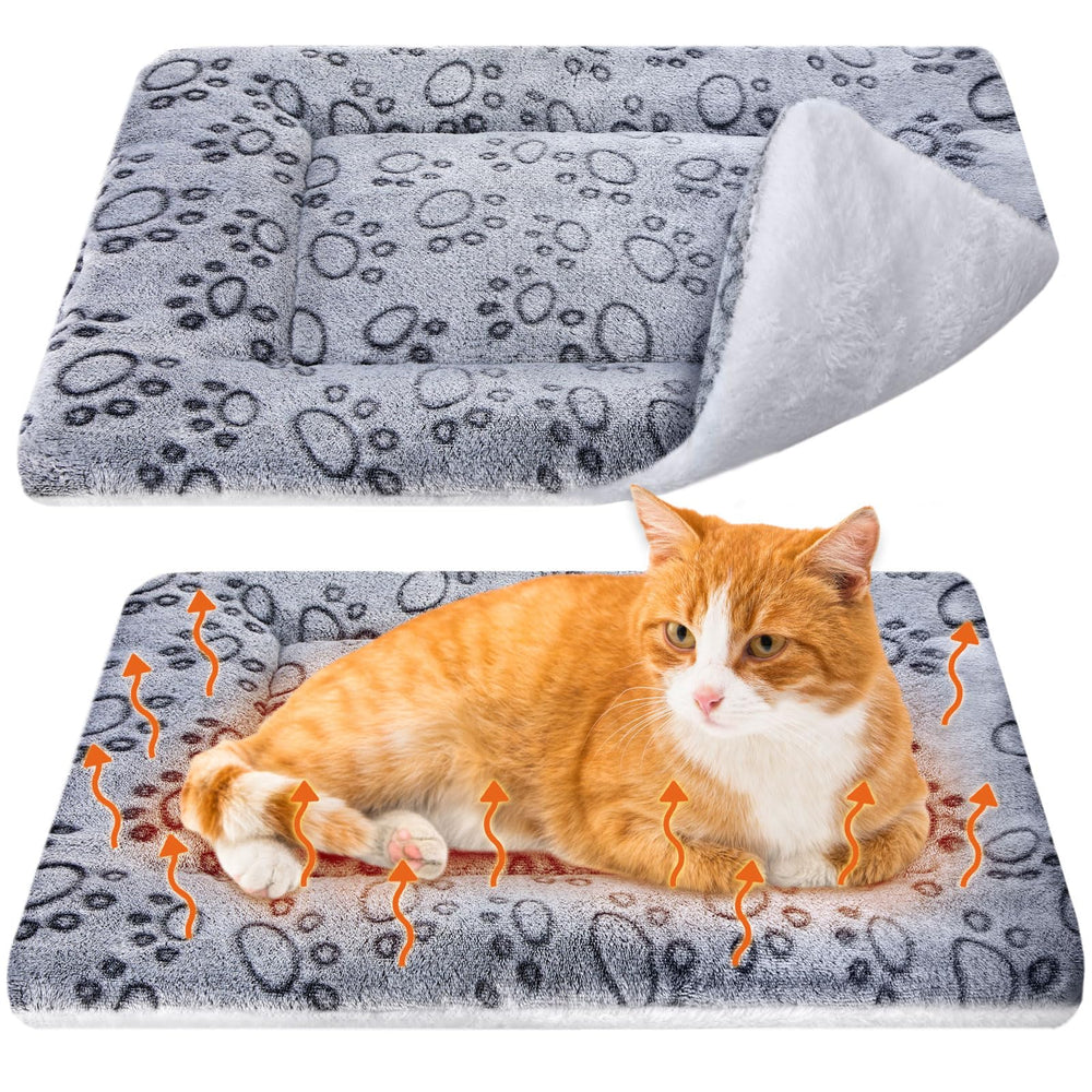 VitalCozy self-warming cat mat closeup in grey shows plush warmth for cozy naps