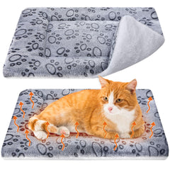 VitalCozy self-warming cat mat closeup in grey shows plush warmth for cozy naps