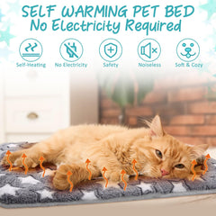 VitalCozy self-warming cat pad soft fluffy surface comforts noses and paws.