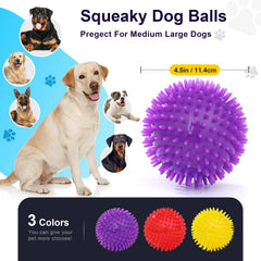 VITEVER 3-color 4.5-inch dog ball yellow aids chewing and outdoor training.