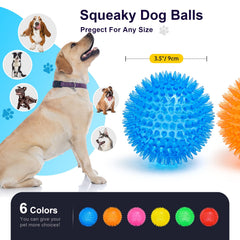 Bola VITEVER azul con espigas para perro, perfecta para juego al aire libre