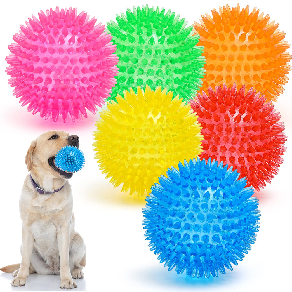 Bola VITEVER roja con espigas para perro, ideal para masticación y juego dentro de casa