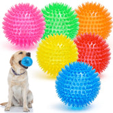 Bola VITEVER roja con espigas para perro, ideal para masticación y juego dentro de casa