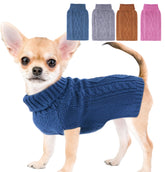 Suéter Viunimo para perro pequeño en azul, cómodo y cálido para paseos.