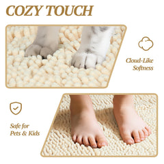 VIVAGLORY dog door mat entryway-tile placement stays in place