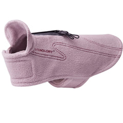 VIVAGLORY dog fleece coat front view shows easy-on design for quick chilly walks