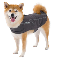 VIVAGLORY dog fleece coat leash hole close-up for easy leash control