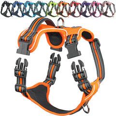 VIVAGLORY Easewalk front clip harness redirects pulling during training walks.