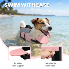 VIVAGLORY life jacket with reflective trims boosts nighttime visibility for safe boating.