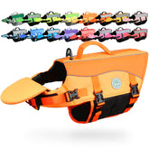 VIVAGLORY front float dog life vest with extended neck support for confident swimming.