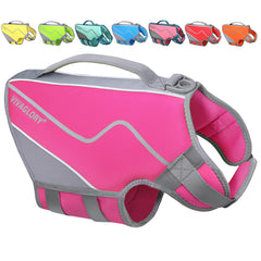 VIVAGLORY neoprene dog life vest with durable outer layer for comfy water adventures.