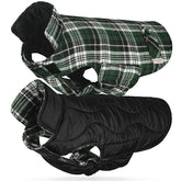 VIVAGLORY Softjoy coat with reversible plaid green for stylish warmth.