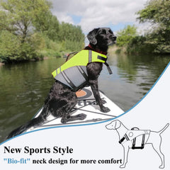 VIVAGLORY Sports Style Dog Life Vest buoyancy foam supports steady paddling.