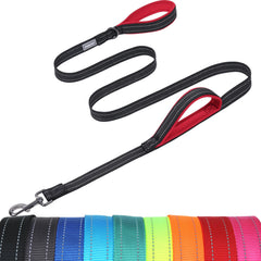 VIVAGLORY Twingrip leash with soft neoprene handle for comfortable daily walks.